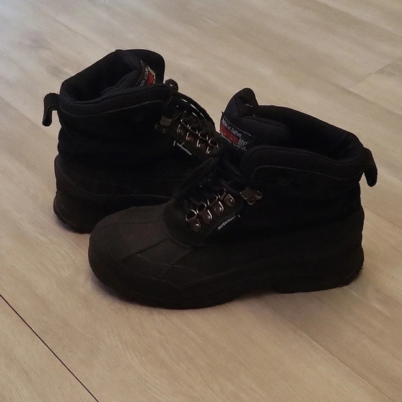 Thermolite Black‎ Waterproof Leather Upper Lace Up Workboots Mens Size 8W - Picture 5 of 6